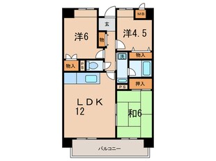 プランドール越水の物件間取画像